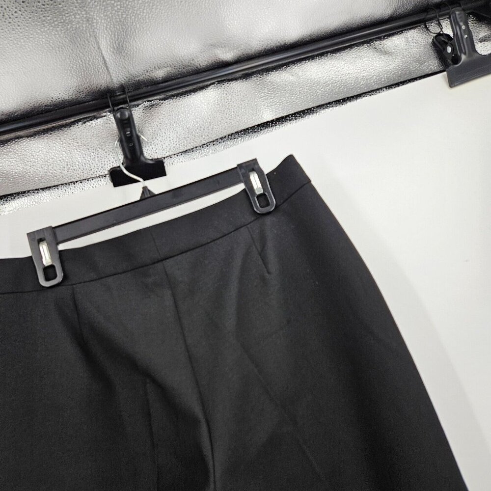 Me + Em Dress Pants Black Button Hem Stretch Twill Crop Pockets Trouser Size 12 - Picture 6 of 8